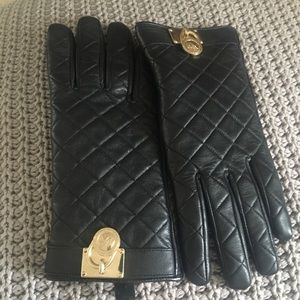 MK leather gloves